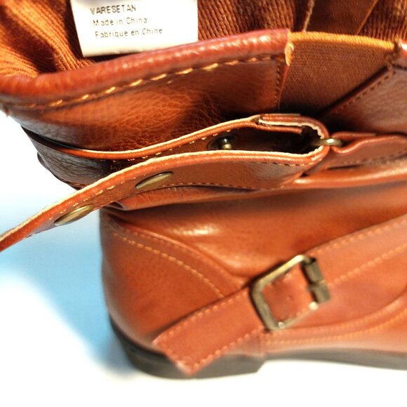 Ladies Brown Ankle Boots size 8 zip up - Picture 7 of 9
